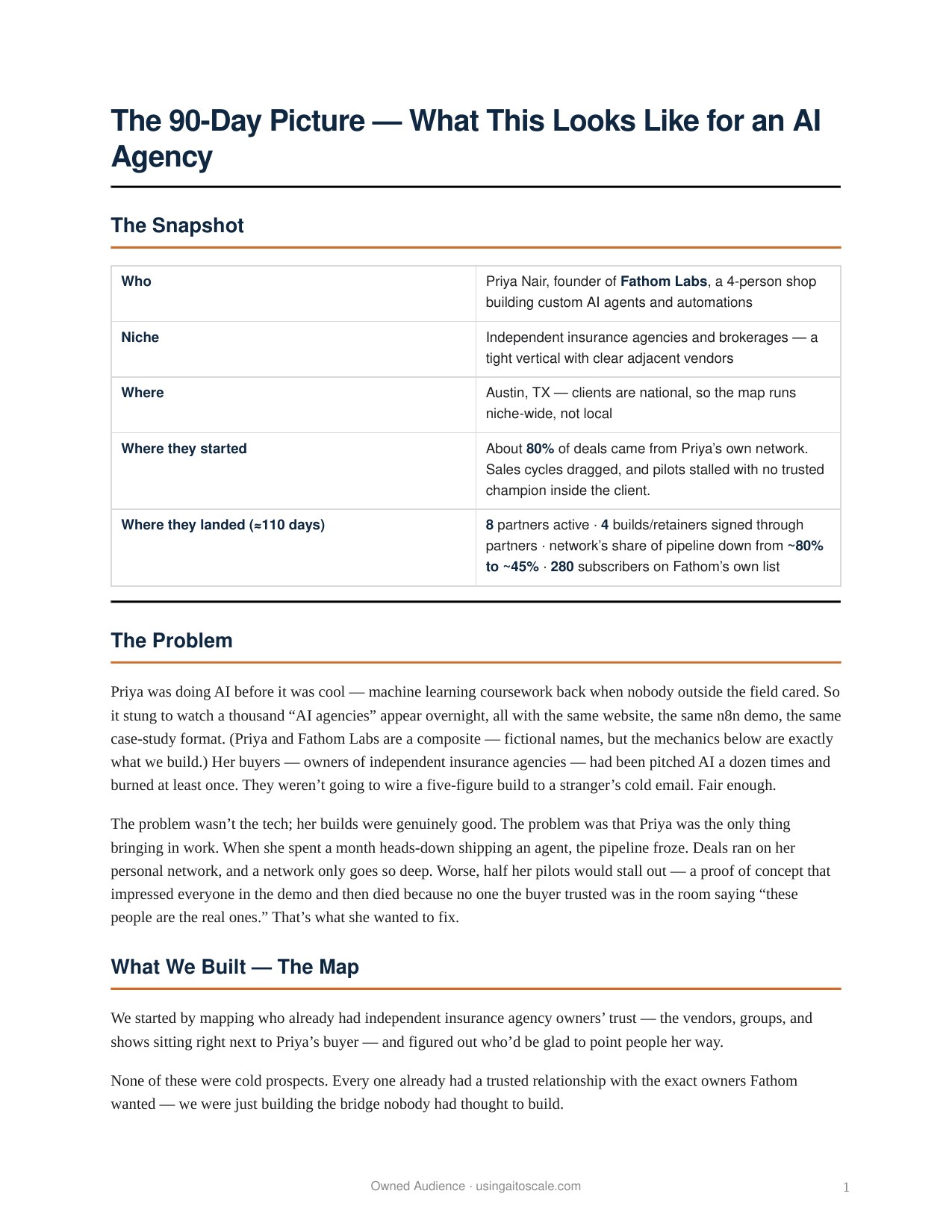 AI Agency — 90-Day Case Study — page 1