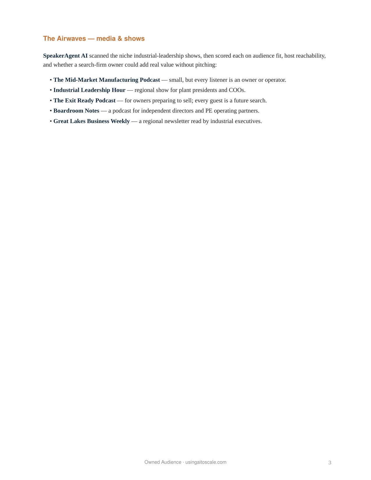 Executive Search Firm — 90-Day Case Study — page 3