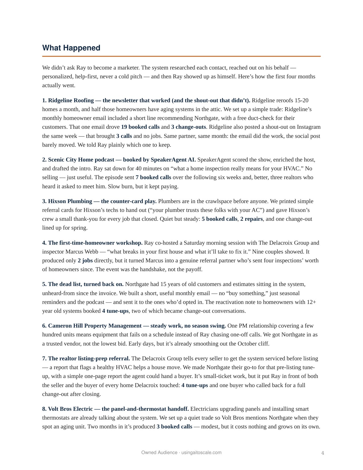 Residential HVAC — 90-Day Case Study — page 4