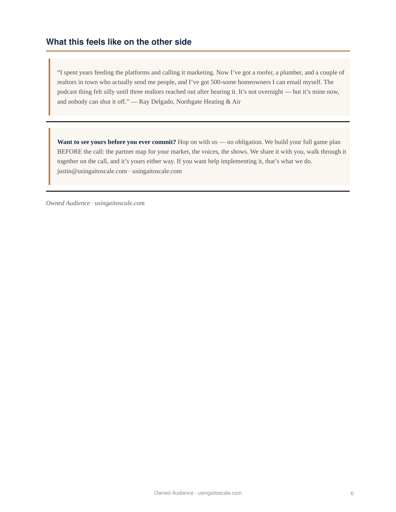 Residential HVAC — 90-Day Case Study — page 6
