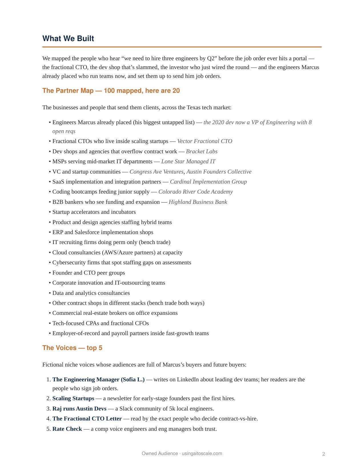 IT Staffing Firm — 90-Day Case Study — page 2