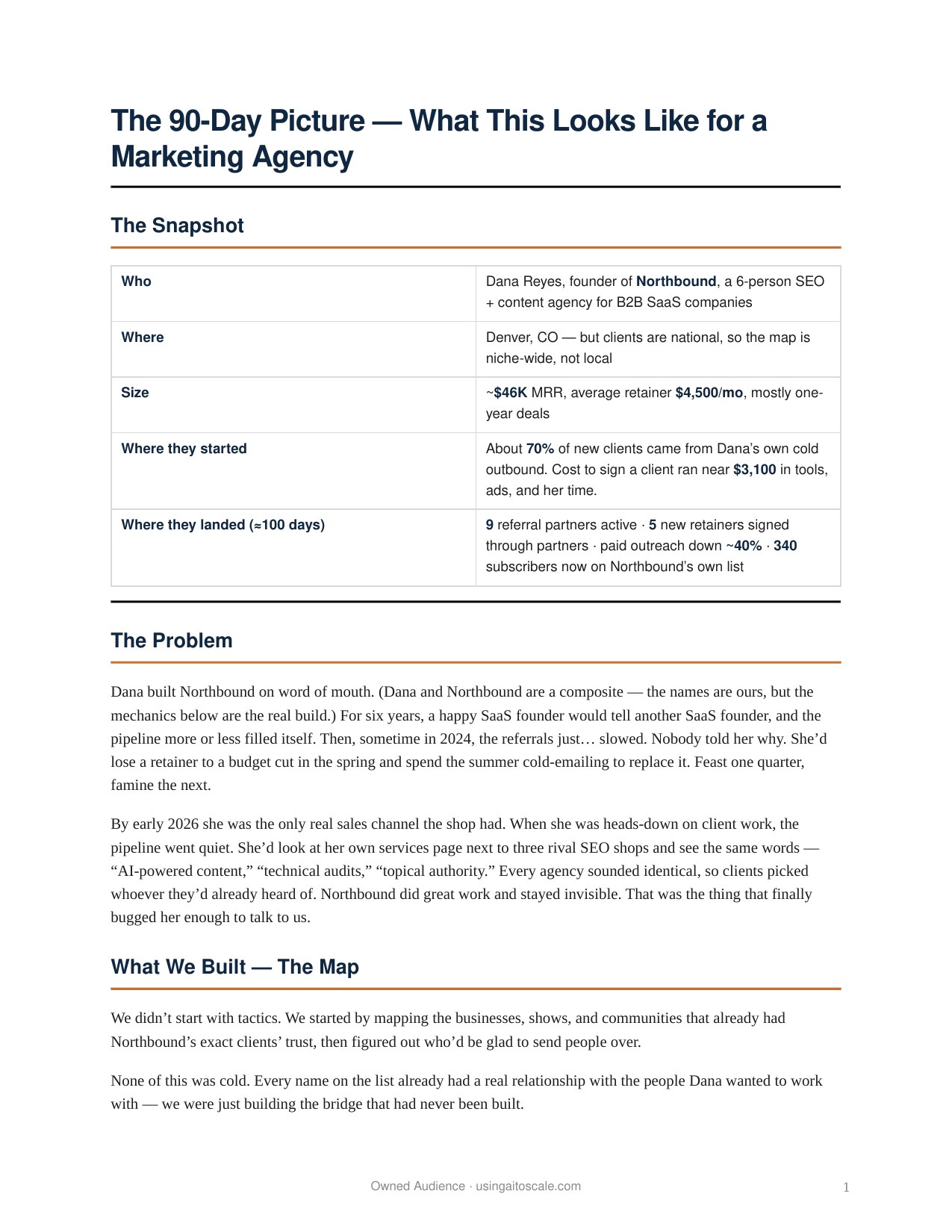 Marketing Agency — 90-Day Case Study — page 1