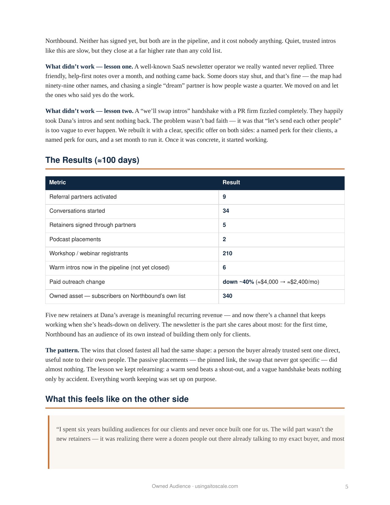 Marketing Agency — 90-Day Case Study — page 5