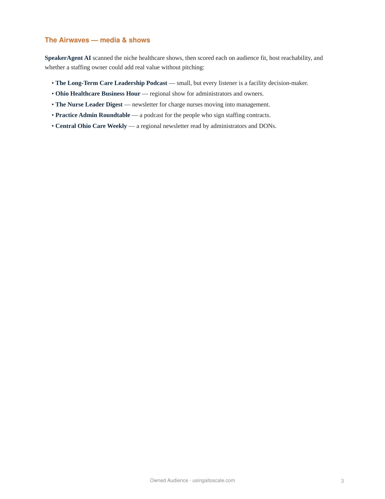 Healthcare Staffing — 90-Day Case Study — page 3