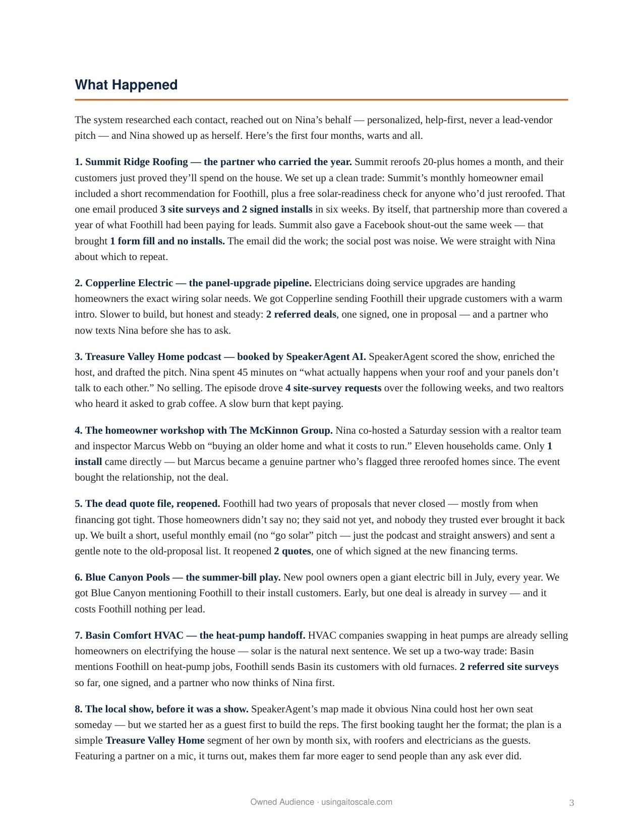 Solar Installer — 90-Day Case Study — page 3