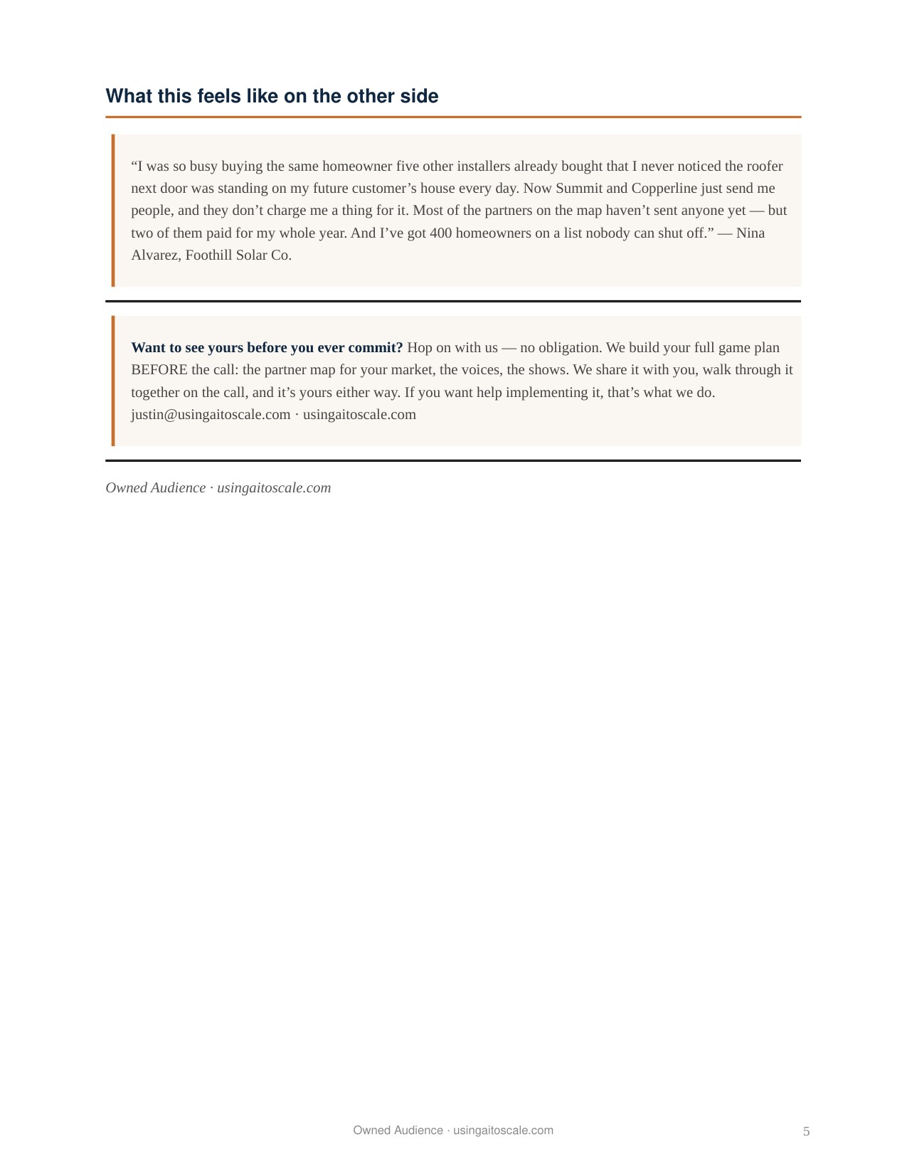 Solar Installer — 90-Day Case Study — page 5